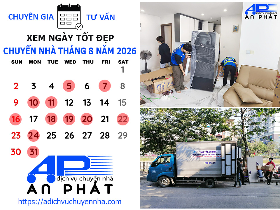 Ng&agrave;y tốt về nh&agrave; mới th&aacute;ng 8 năm 2026