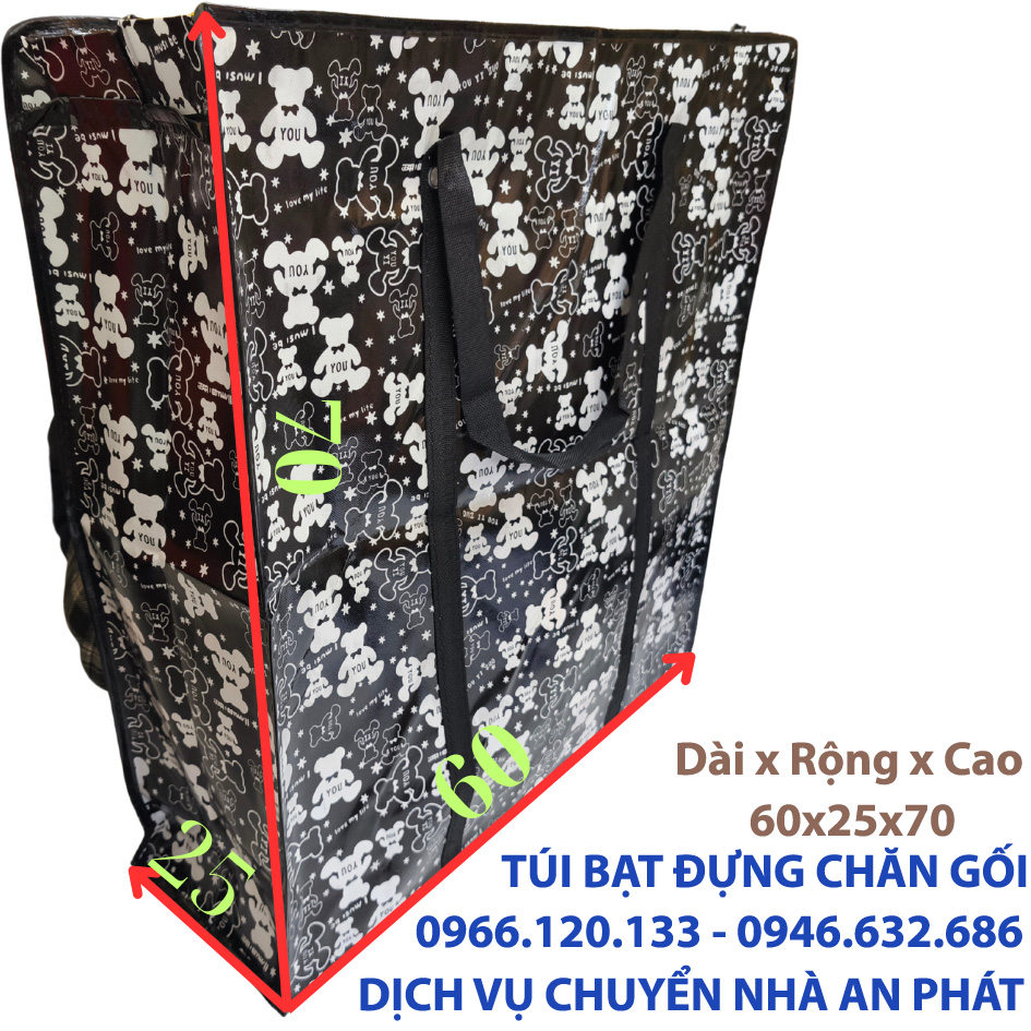 Túi bạt đựng quần áo loại lớn 60x25x70