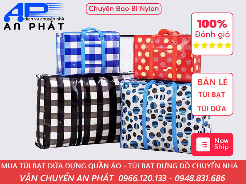 Túi bạt túi dứa đựng quần áo chuyển nhà