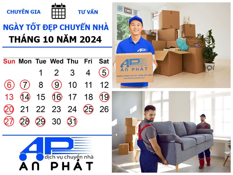 Ngày đẹp chuyển nhà tháng 10 năm 2024