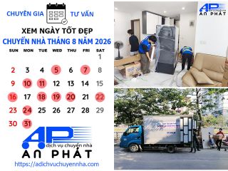 Xem ngày tốt chuyển nhà nhập trạch tháng 8 năm 2026 theo tuổi
