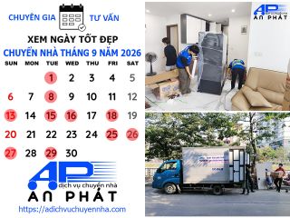 Xem ngày tốt chuyển nhà nhập trạch tháng 9 năm 2026 theo tuổi